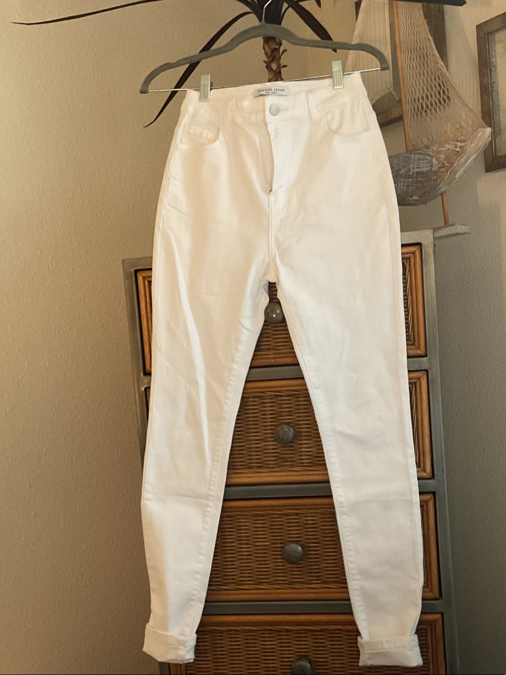 Encore Jeans Women’s Skinny White High-Rise Jeans
